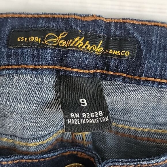South Pole Darkwash Blue Denim Bootcut Jeans Womens Size 9 - Picture 10 of 14
